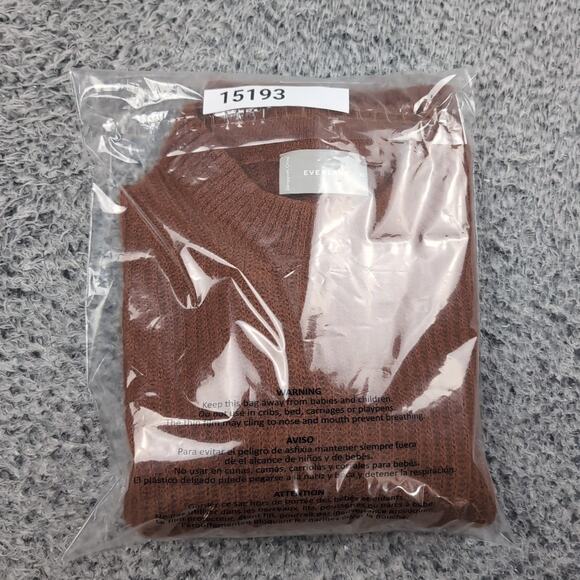 Everlane Sweater Adult Extra Small Brown Alpaca Wool Blend Preppy Casual Men - Picture 6 of 6